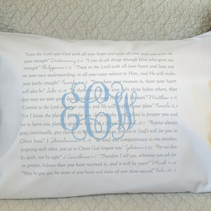 Scripture Pillowcase...script monogram