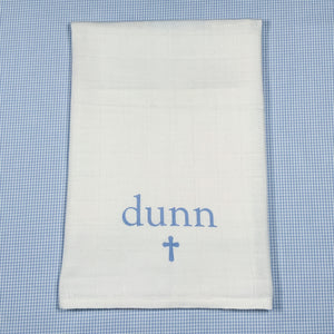 BURP CLOTH for Baptism/Christening ...name in print
